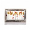 frame whit wheat sprigs and poppies
